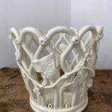 Openwork earthenware basket