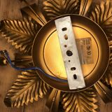 Wall light flower cob in vintage gold metal