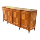 Light solid wood enfilade with Louis XV marquetry from the 20th century, 227cm.