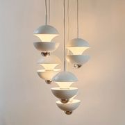Lustre en cascade de l'ère spatiale par Klaus Hempel pour Kaiser Leuchten, Allemagne, 1972