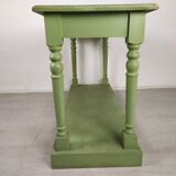 Green console table
