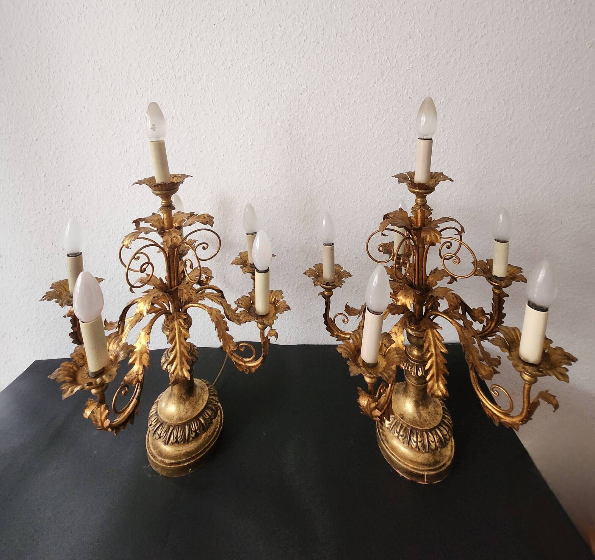 Antique gilded hand-forged hand-carved Florentine Louis XV, Italy