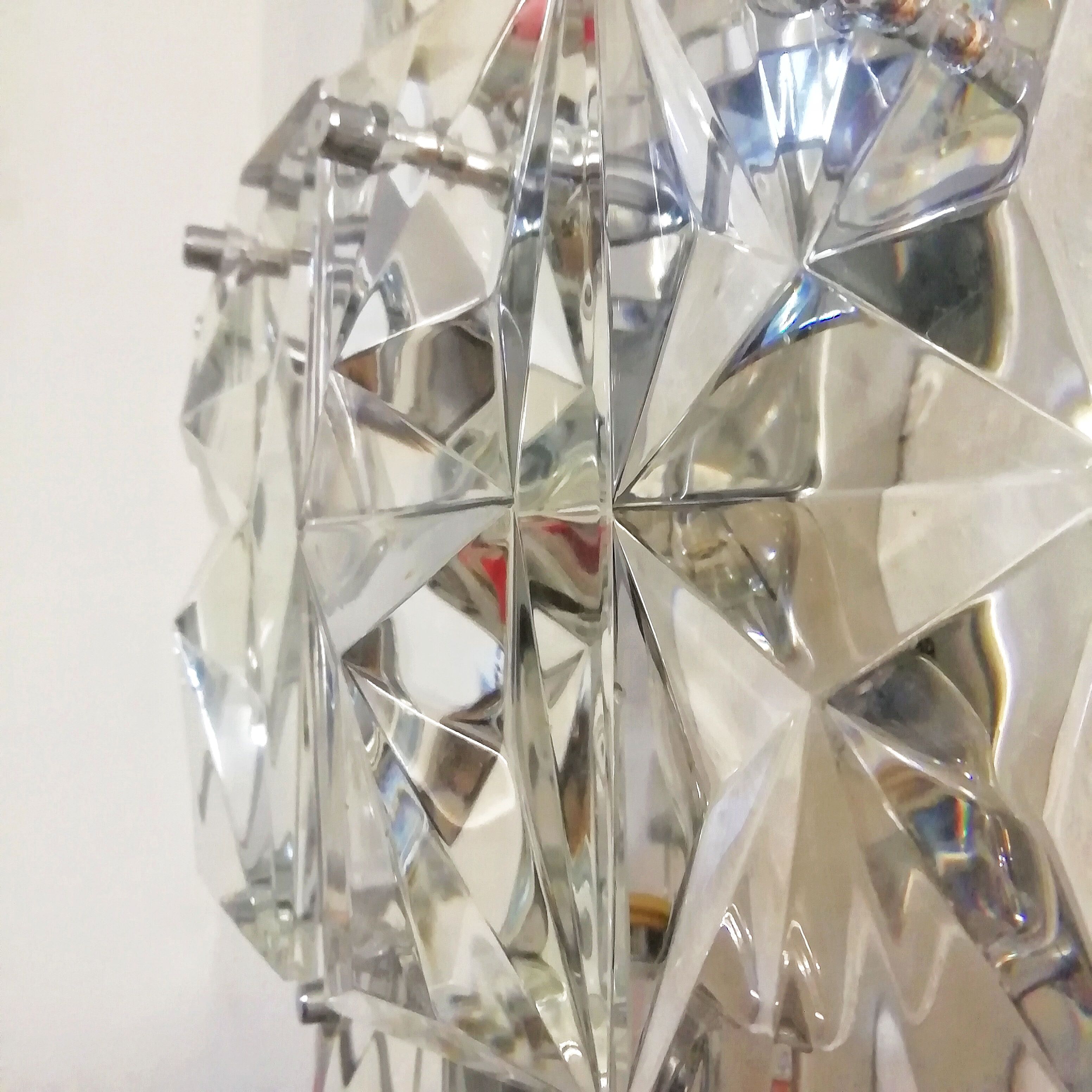 Kinkeldey glass wall lamp. 1970s