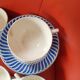 8 cups and their saucers. Sarreguemines. Jacquot model.