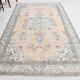 6x10 Pale Orange & Blue Vintage Rug 192x314Cm SK 21428