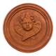 Hanging rondel "Cherub" terracotta