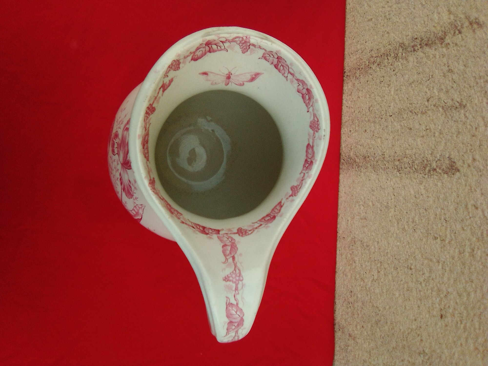 Toilet broc in earthenware f f pexonne butterfly model h 28 cm