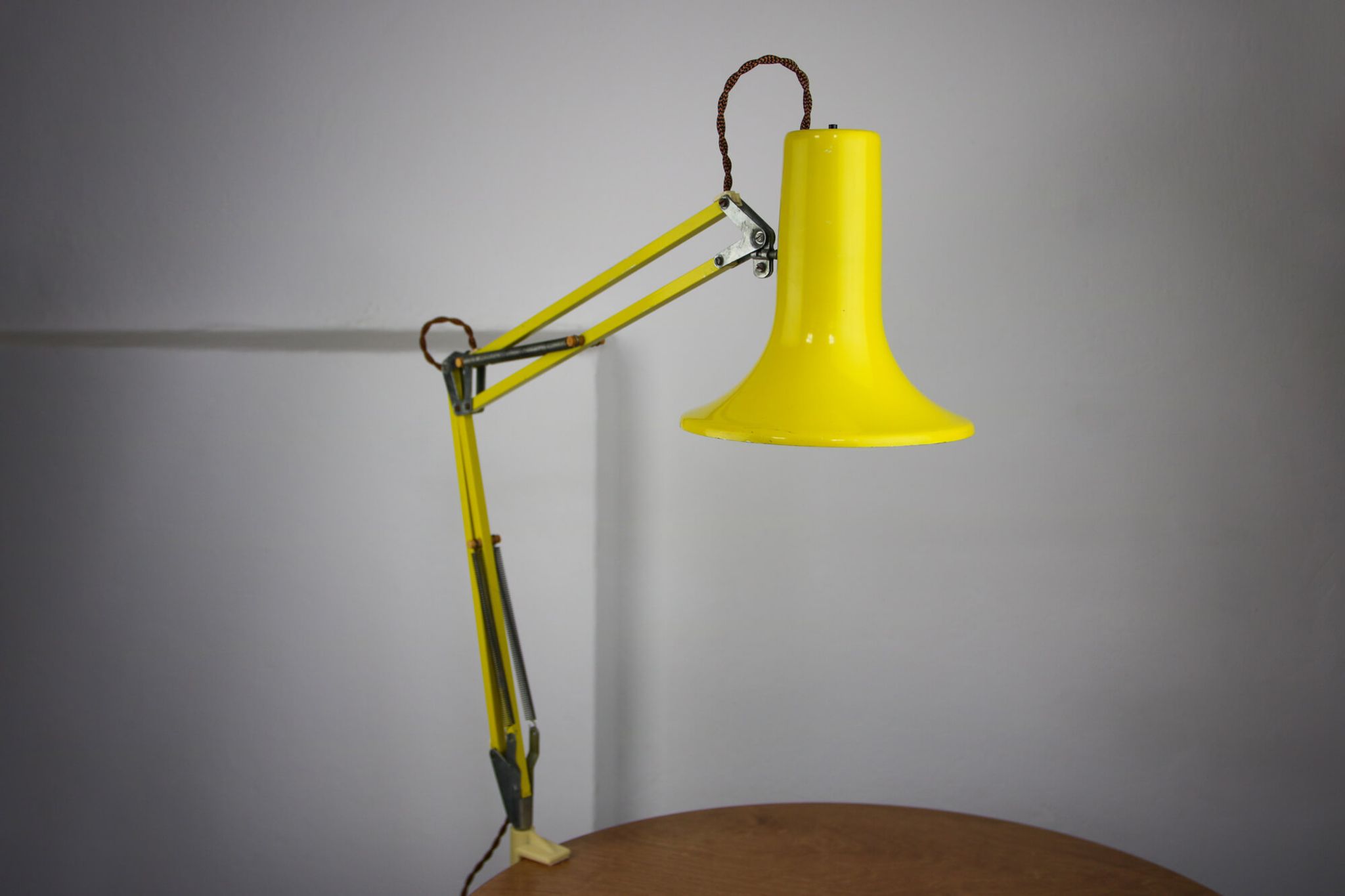 Yellow Adjustable Achitect Table Lamp by Sijaj, 1970s