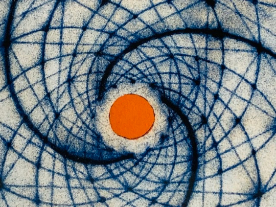 Vintage silkscreen by José Labra, signed, numbered, year 1972