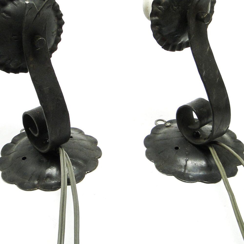 Brutalist sconces, Poland, 1970s, set of 2