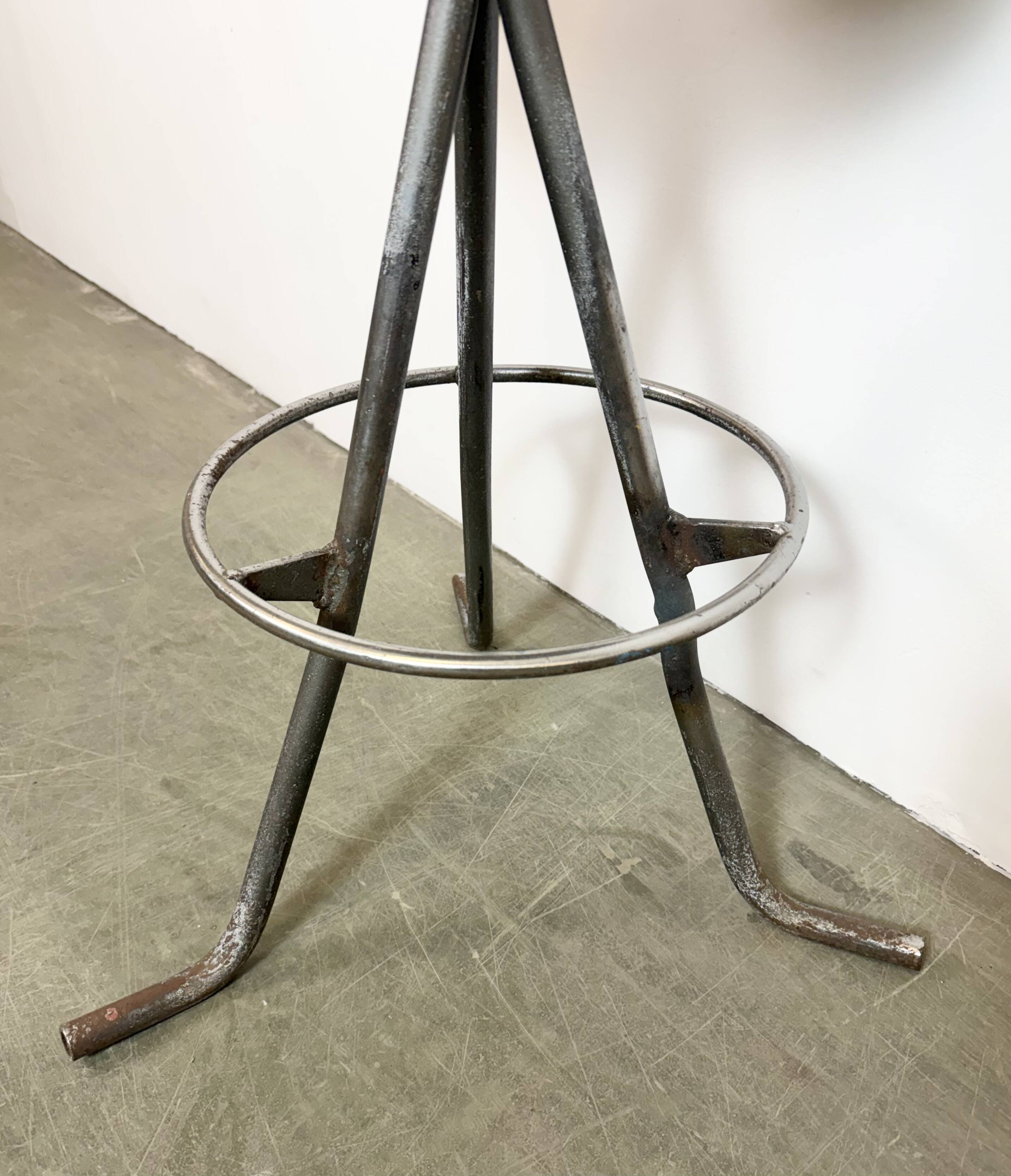 Grey Industrial Workshop Stool, 1960s