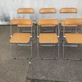 6 plia chairs by Giancarlo Piretti, Castelli circa 1967