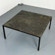 Mid Century minimalistic modernist slate and steel coffee table, 1950s