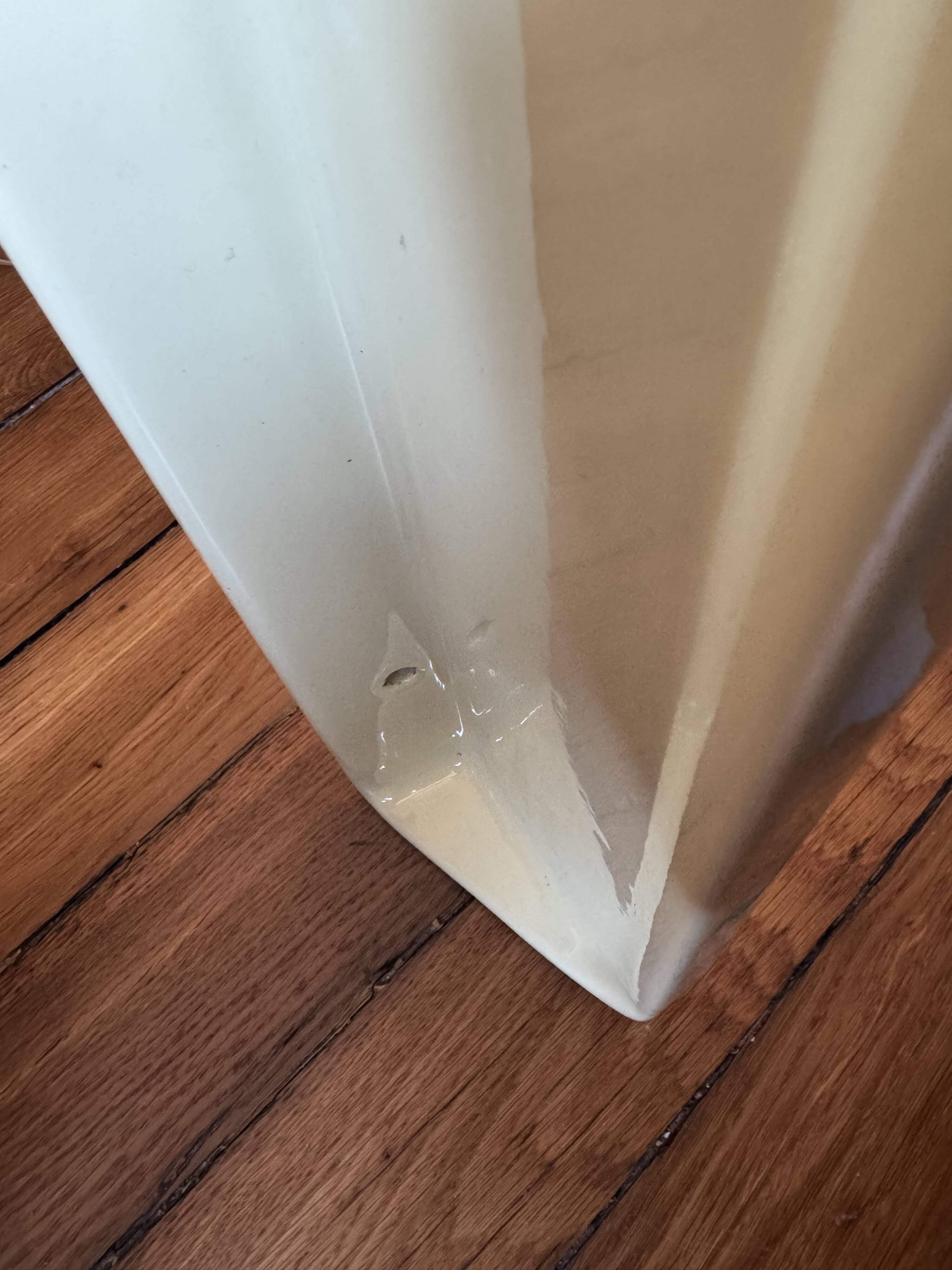 Antique earthenware bathroom wall shelf