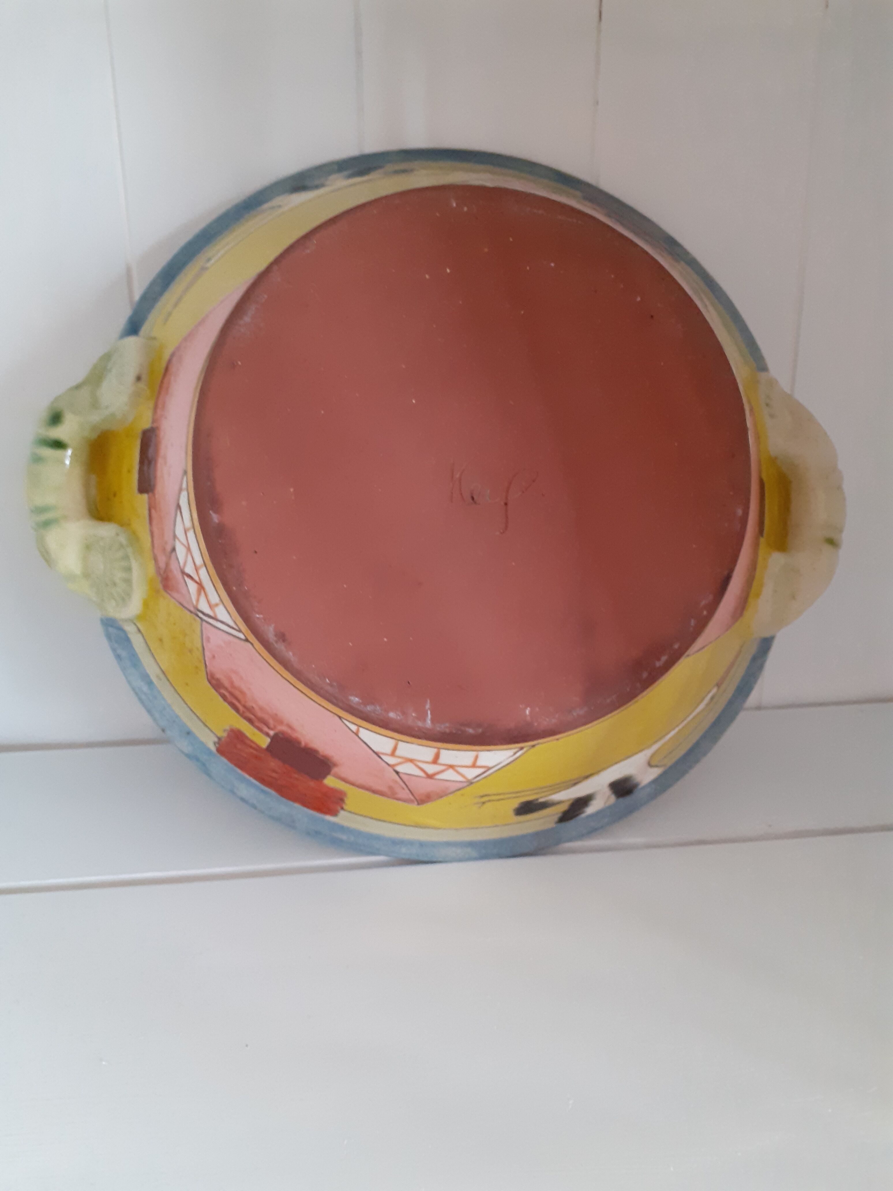 Vintage Alsatian pottery bowl