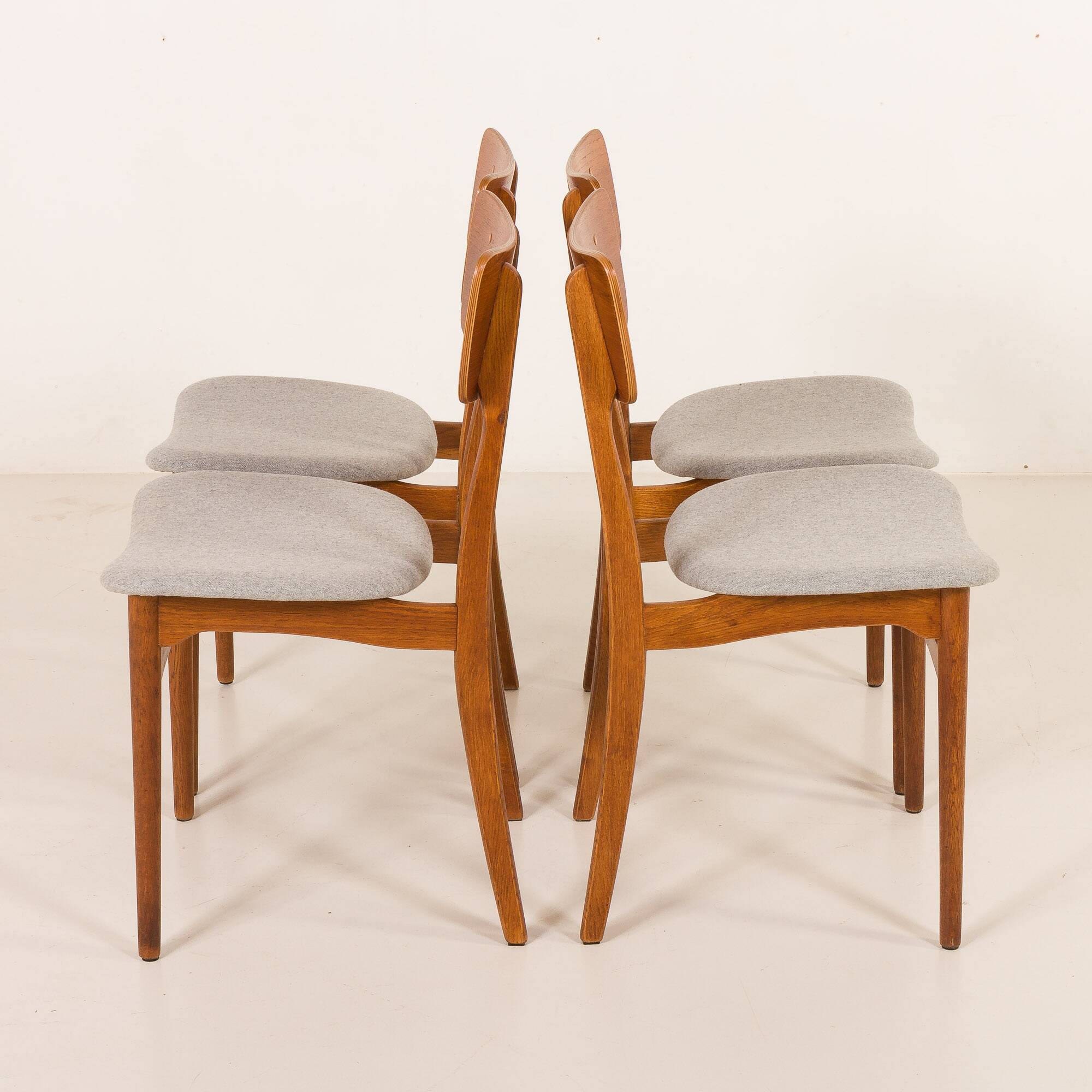 Danish mid century chairs, set of 4, 1960s