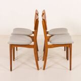 Danish mid century chairs, set of 4, 1960s