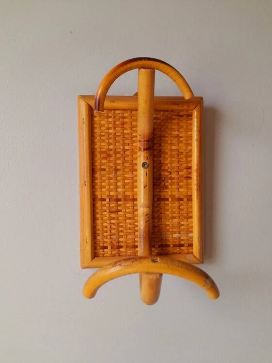 1960s rattan wall hook