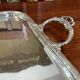 Rectangular tray with LOUIS XVI style handles in silver-plated metal, work from the 1950s