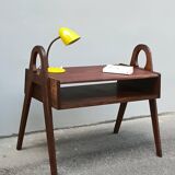 1950s solid wood side table