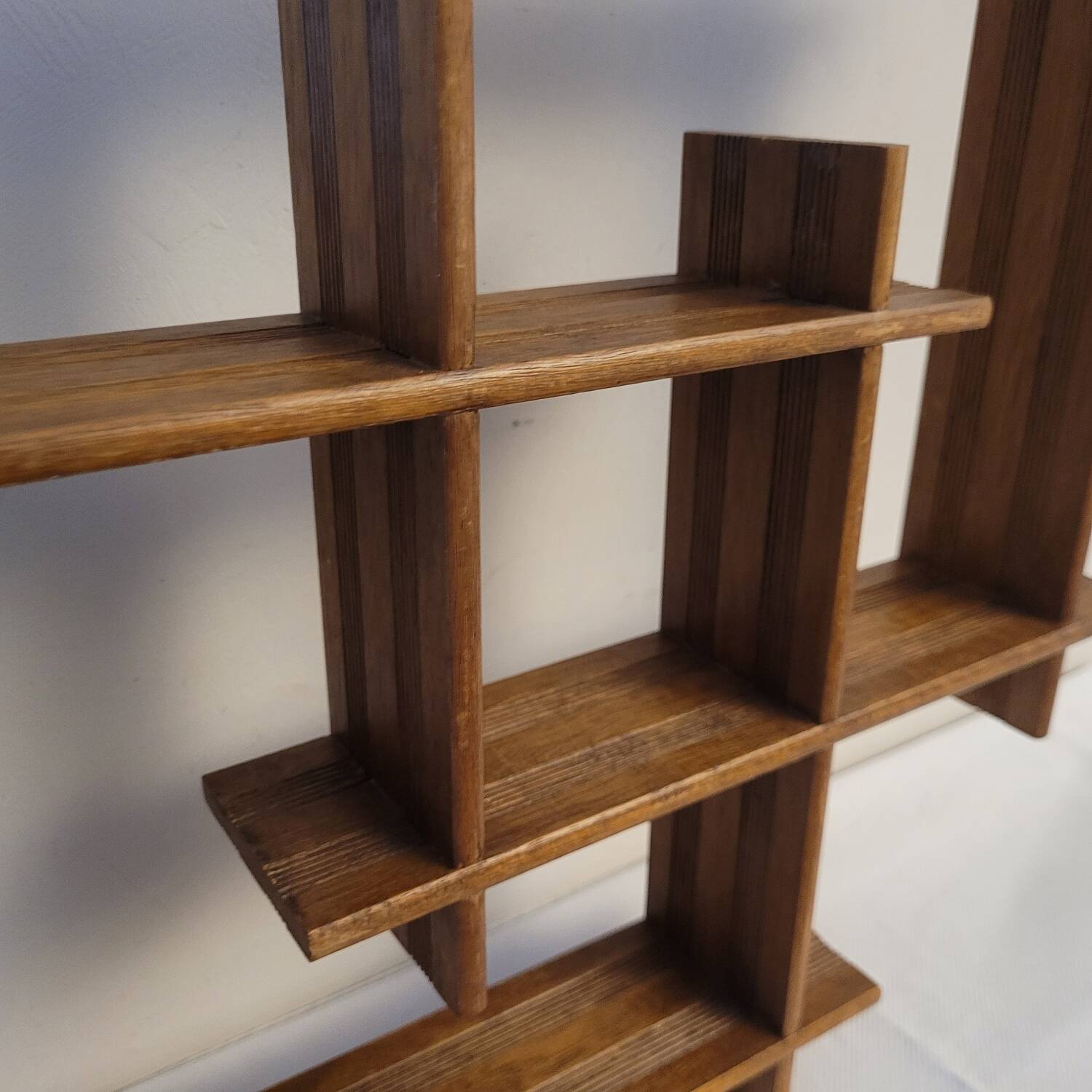 Vintage wooden wall shelf – post-war design (1930s-1940s)