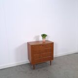 Teak Deense ladekast met 4 lades vintage