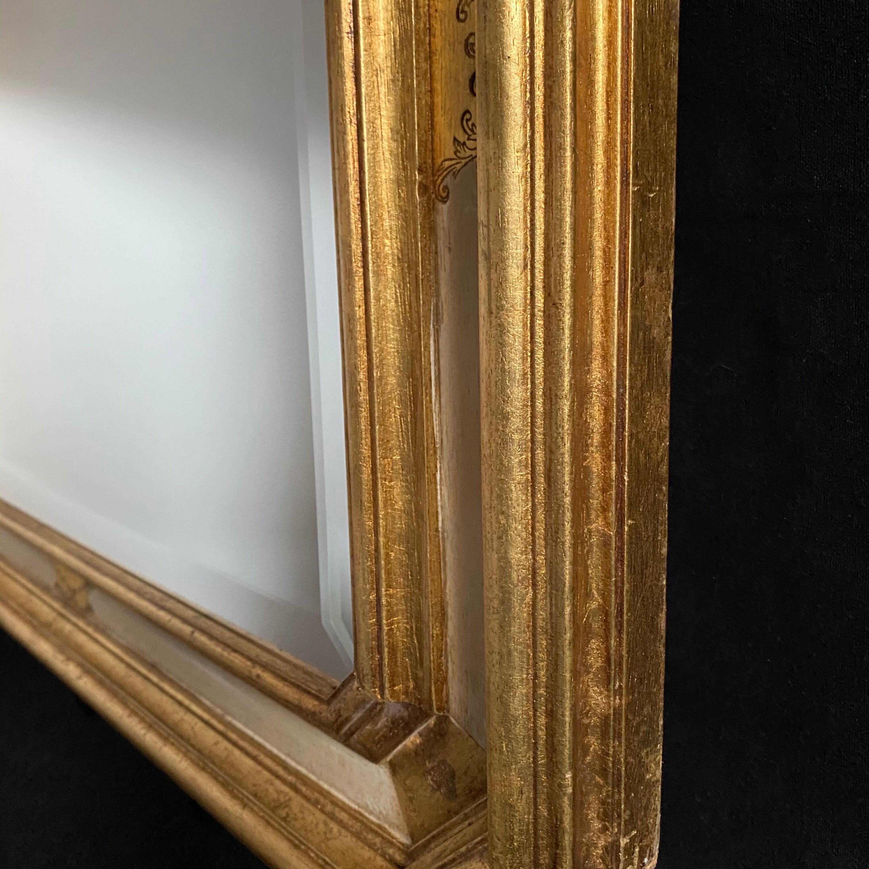 Bevelled mirror gilded wood 76x57cm