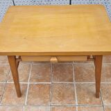 Vintage light wood school desk – Baumann model, 1950s-1960s