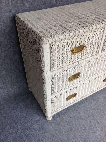 Rattan chest of drawers