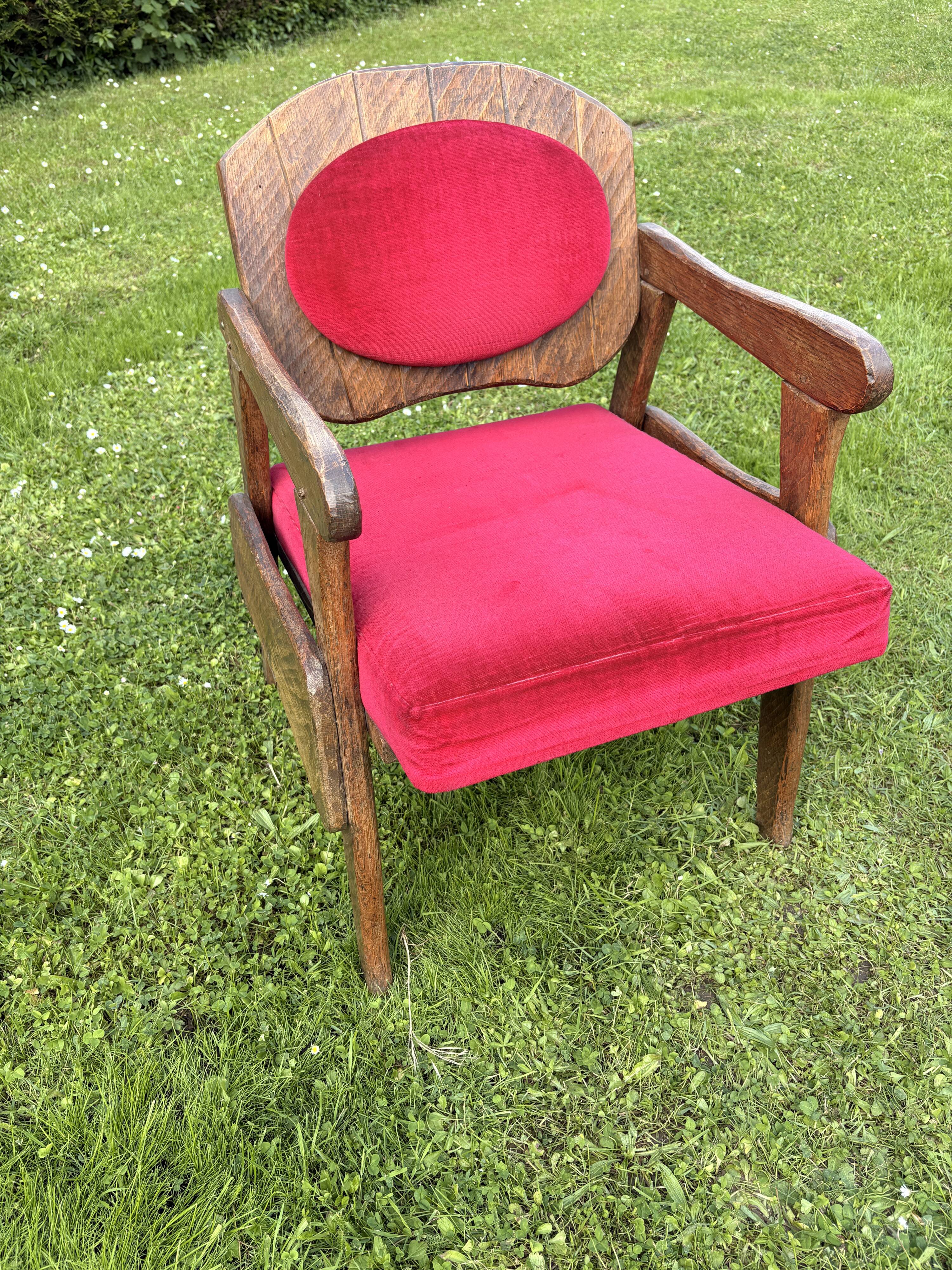 Oak armchair, unique piece