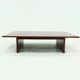 Large Bamboo and Wood Coffee Table Attributed to Axel Vervoordt 1980s