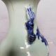 Vase celadon email blanc et bleu chinese porcelain 19th