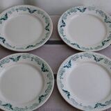 set of 8 ceramic plates "butterflies"