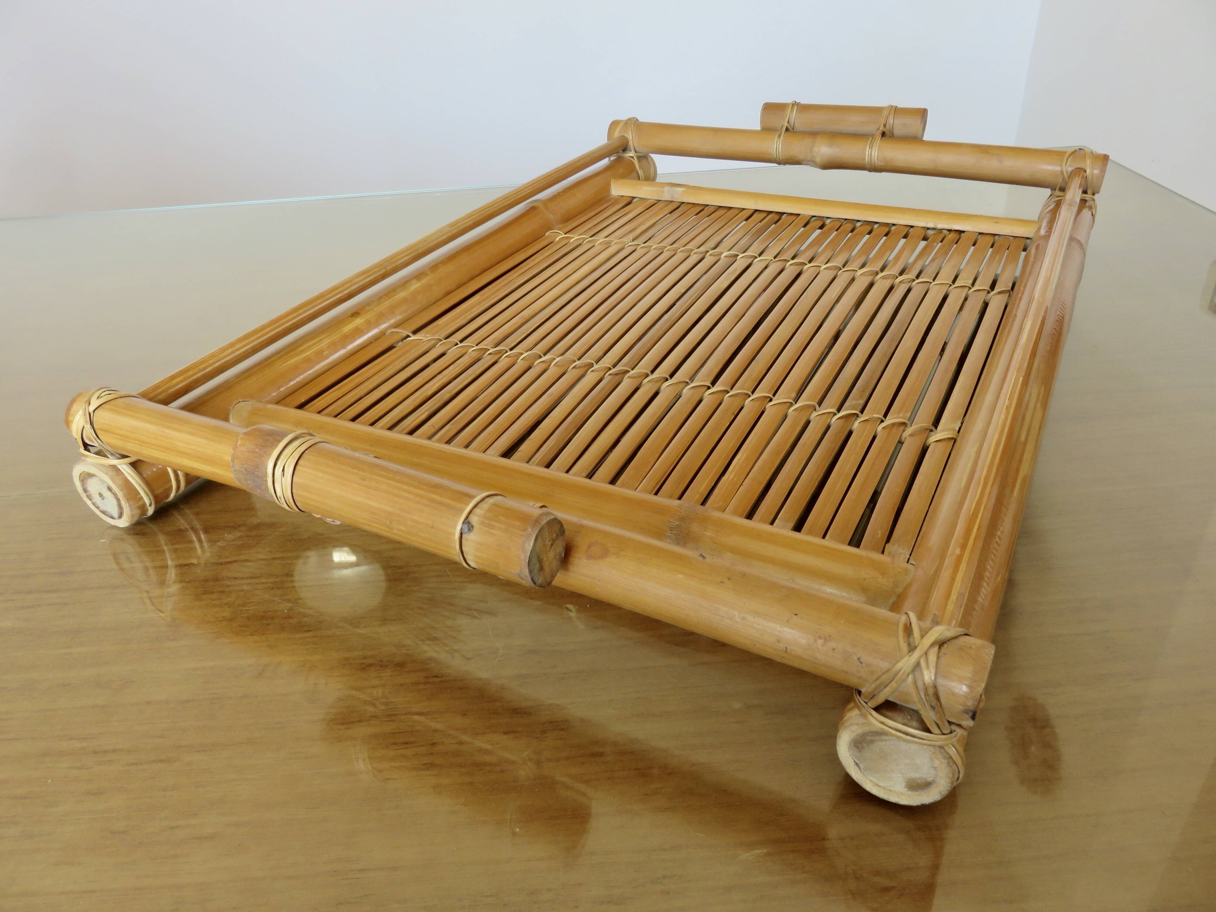 Bamboo tray 60s 70s