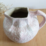 Art Nouveau ceramic pitcher with lava stone look