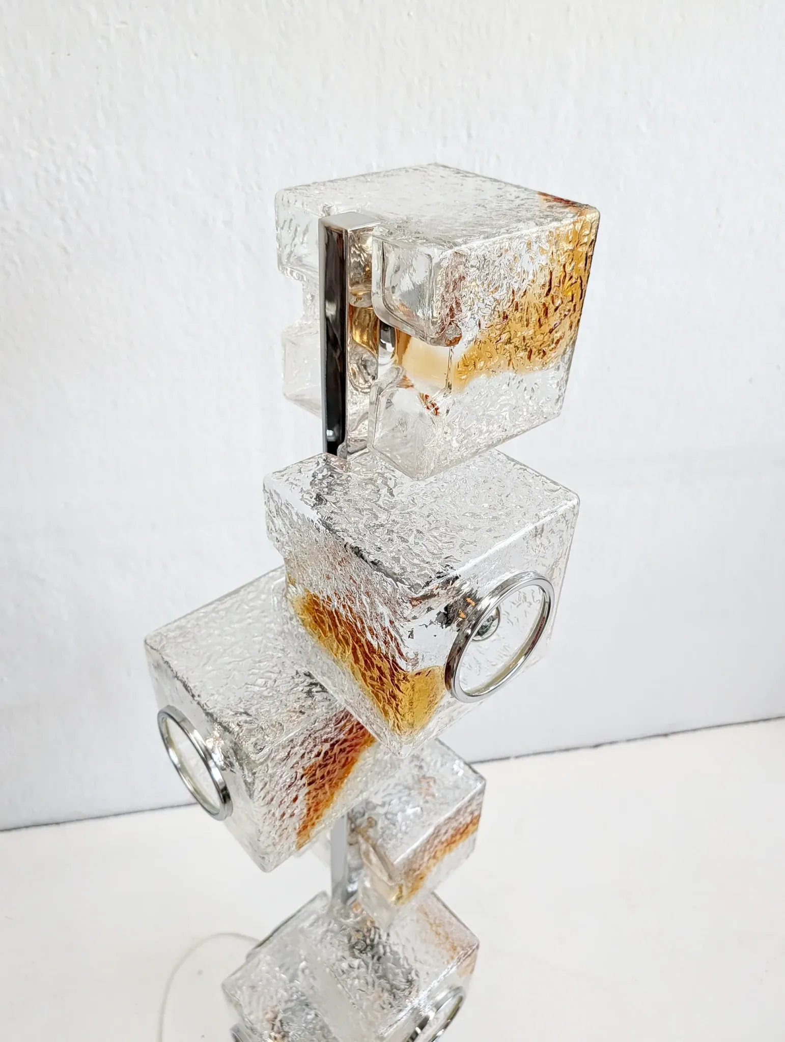 Murano glass cube floor lamp by Toni Zuccheri for VeArt 1960s