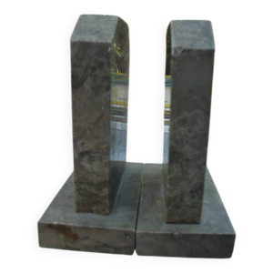 Paire de serre livres - art marbre