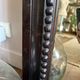 Large antique wooden mirror with sculpted pediment in boho style 118x57cm