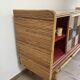 Rattan sideboard and ceramic tiles from vallauris 50s