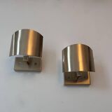 Pair of vintage adjustable wall lights, brass, SCE France 1970