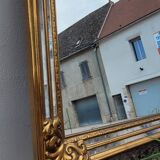 Miroir Glace à parclose dorée ancien 1960s