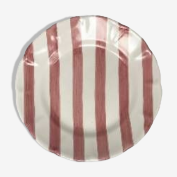 Pink striped plate