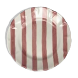 Pink striped plate
