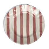 Pink striped plate