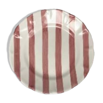Pink striped plate
