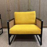 Set of two Red edition cane armchairs
