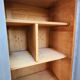 Vintage grey wooden wardrobe from 1914.