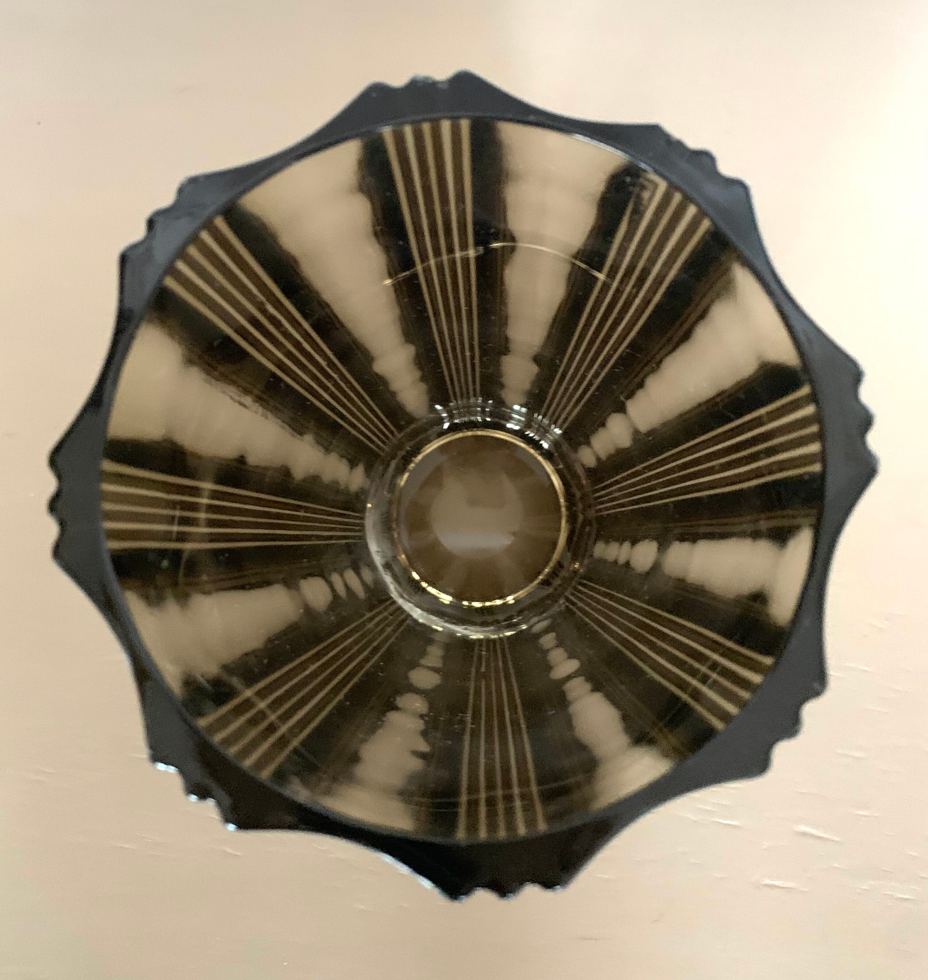 1970 smoked glass vase