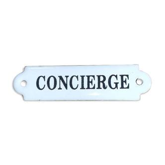 Enamelled plate "concierge"