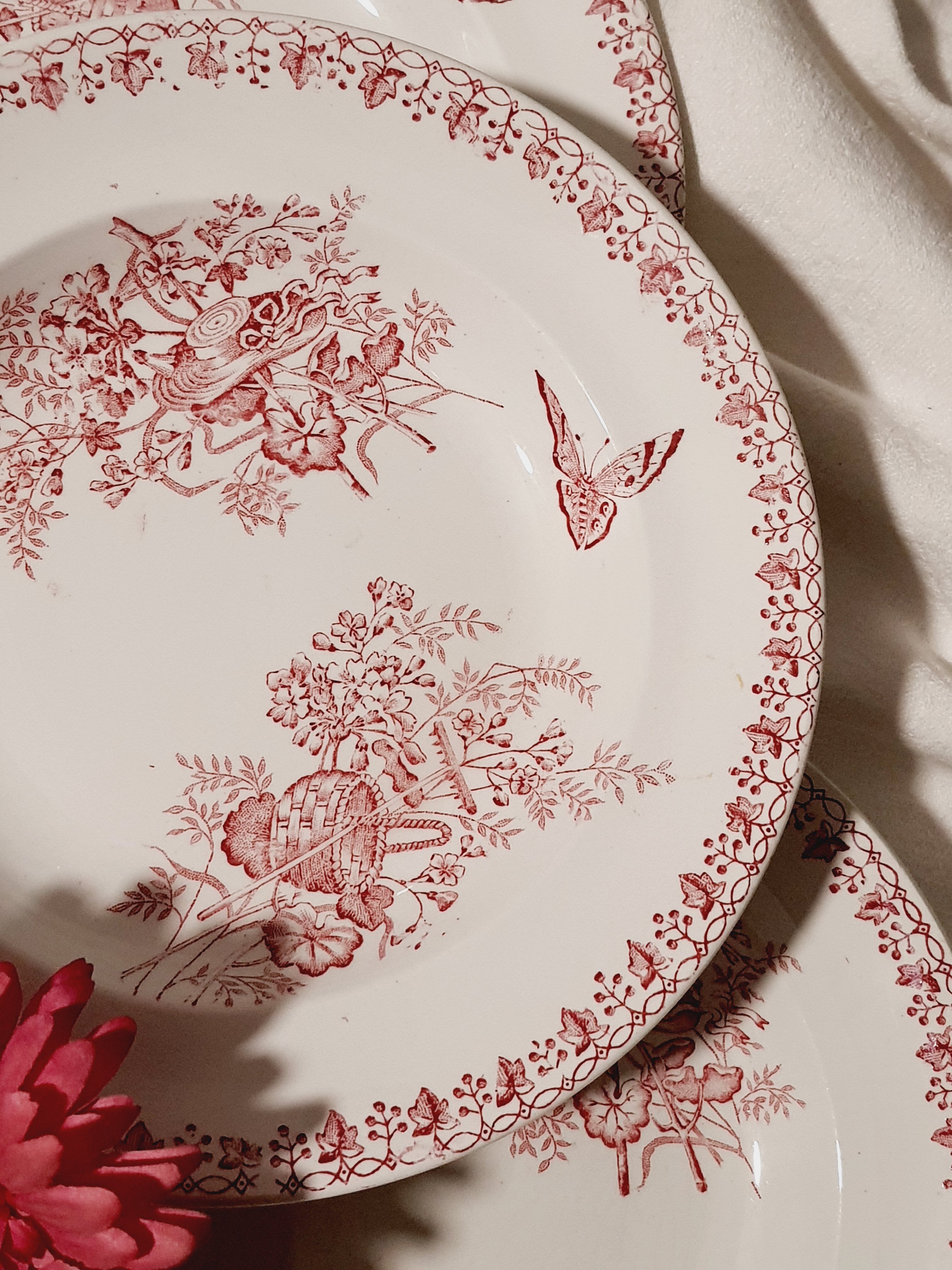 Lot of 6 hollow plates Onnaing Iron Land Model Harvest